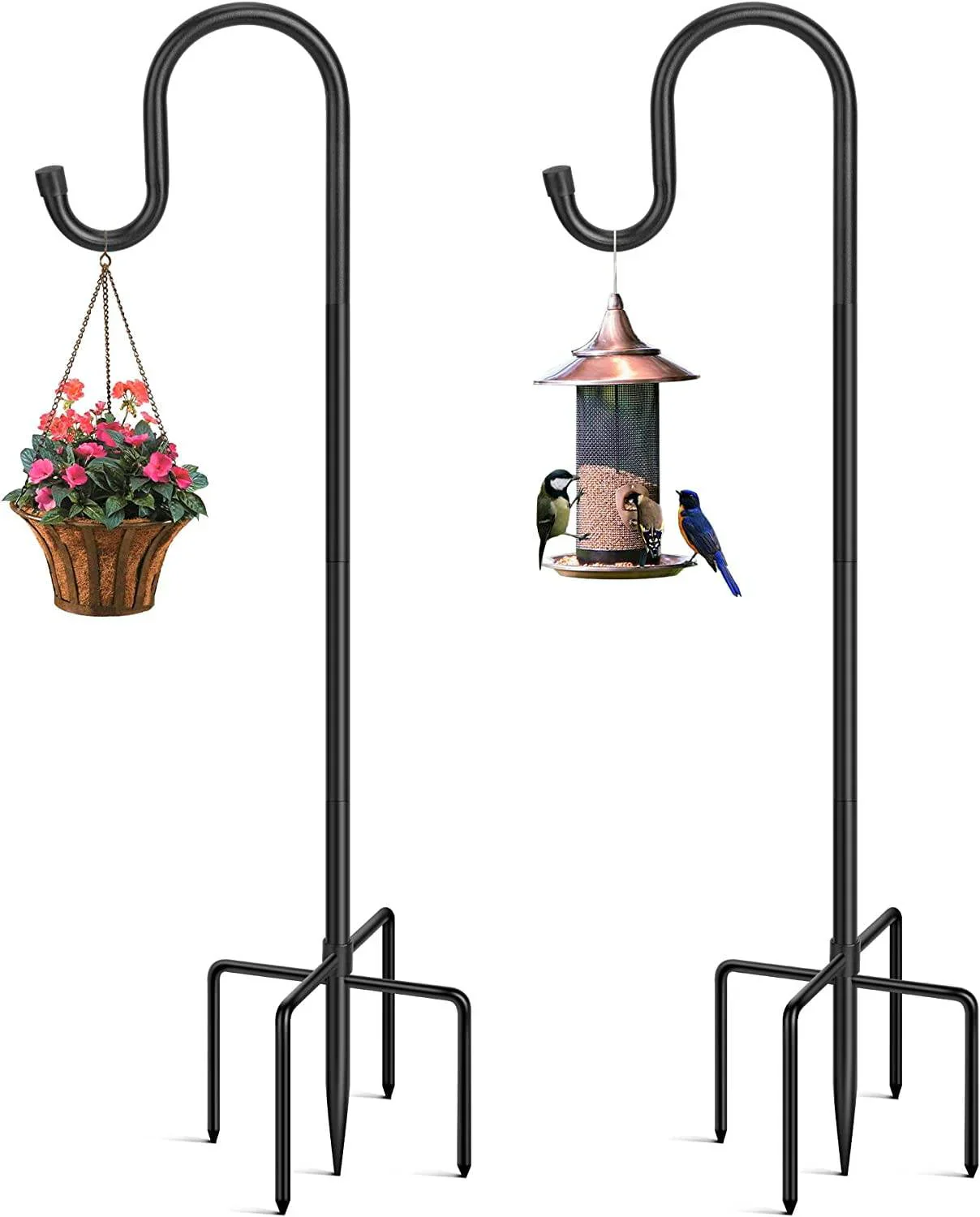 Sevenlady 2Pcs Shepherd Hooks 78 H 3/5 Th High Quality Metal Shepherd Pole for Outdoor Plant Bird Feeder Lantern Stand Garden Hanger Solar Light Wedding Heavy Duty