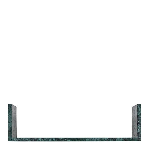 Marr hylle i marmor 50x14x14 cm grønn