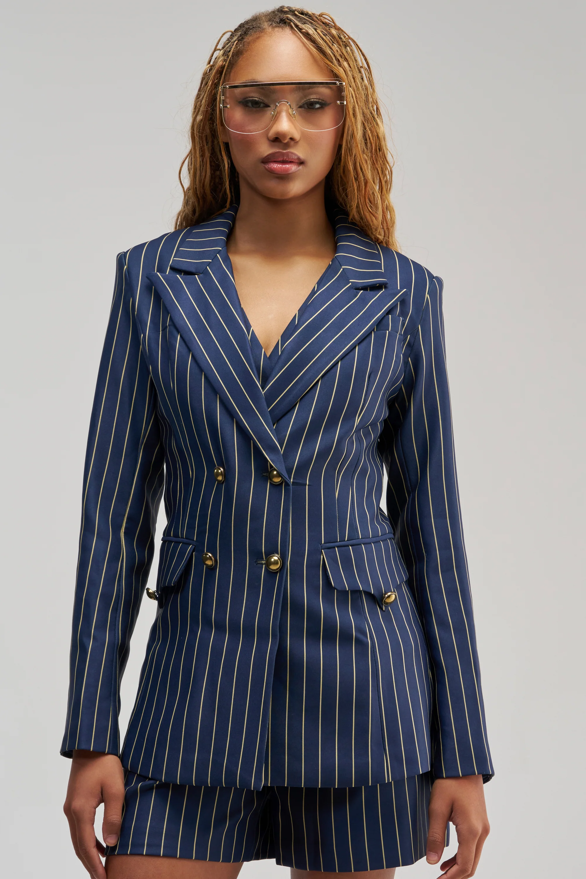 SUNDAY PINSTRIPE BLAZER - Akira Store
