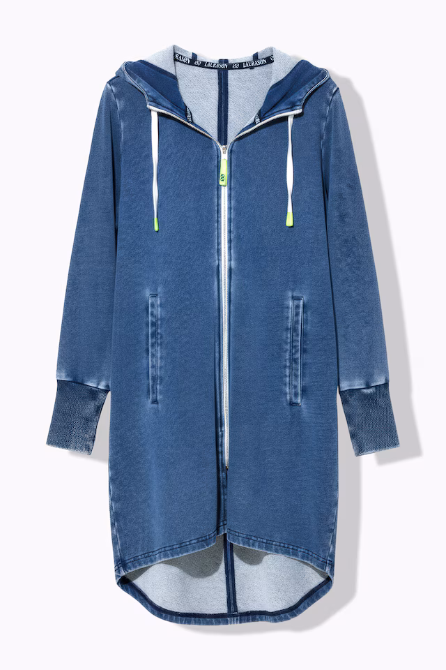 Denim Look Longline Sweatshirt