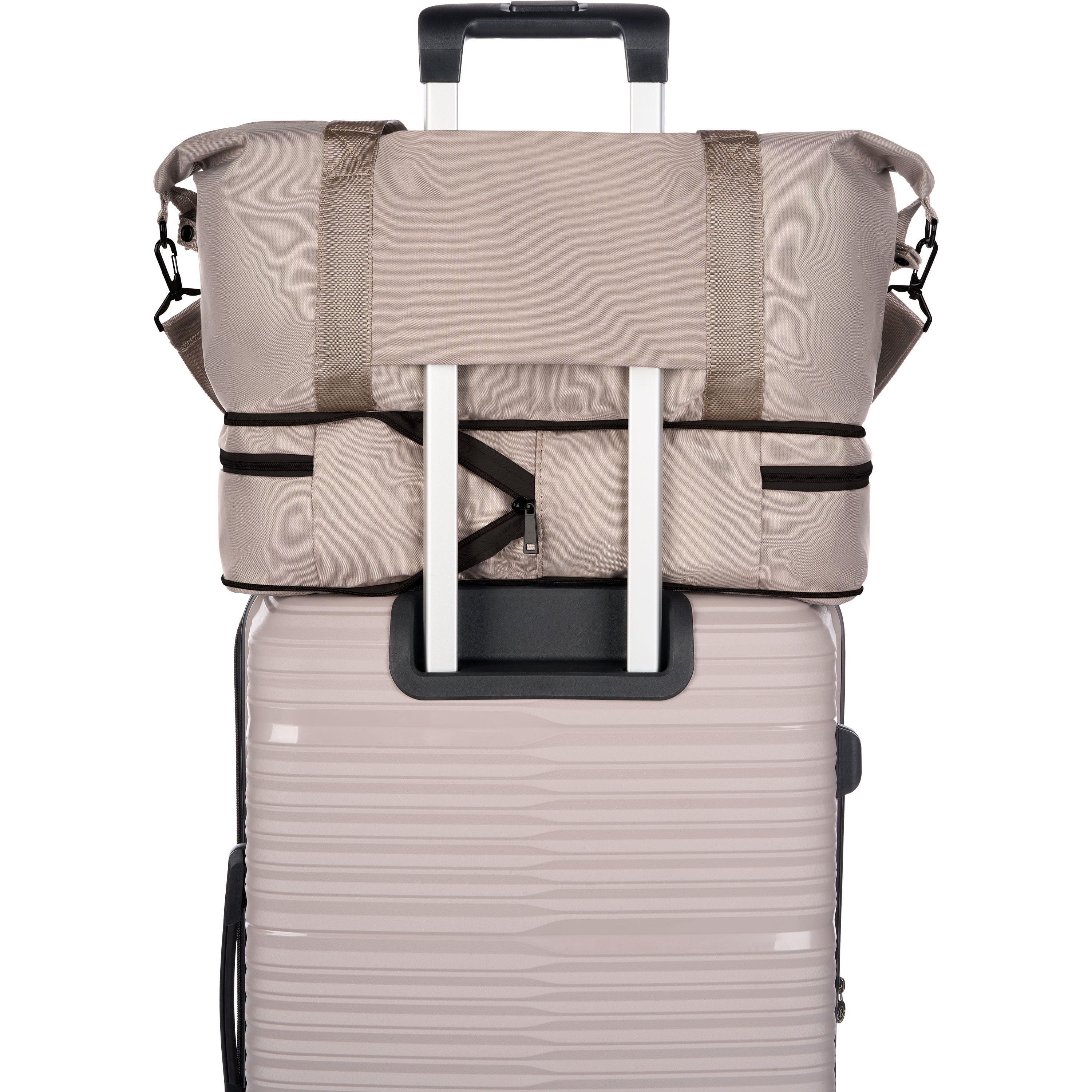 Protege 3 - Piece Luggage Set, Taupe Splash, 20 - Inch Carry on, 25 - Inch Checked Suitcase & Weekender Duffel