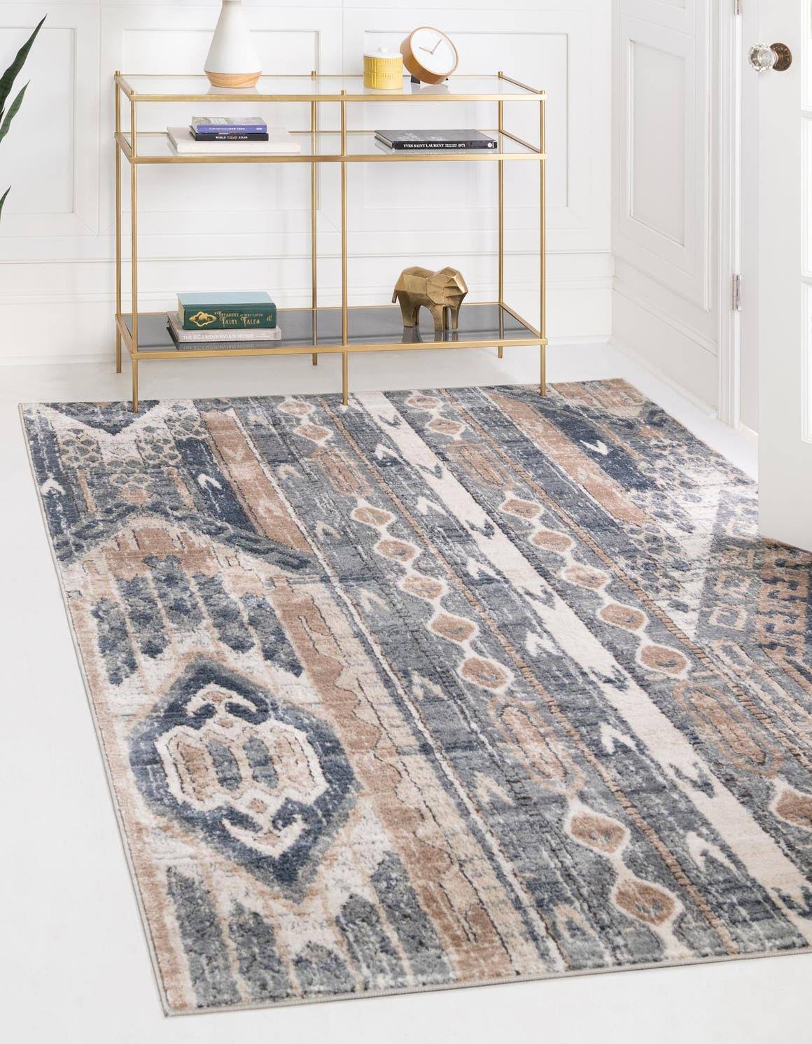 Unique Loom 3147117 6 x 9 ft. Orford Portland Rectangle Rug Navy Blue