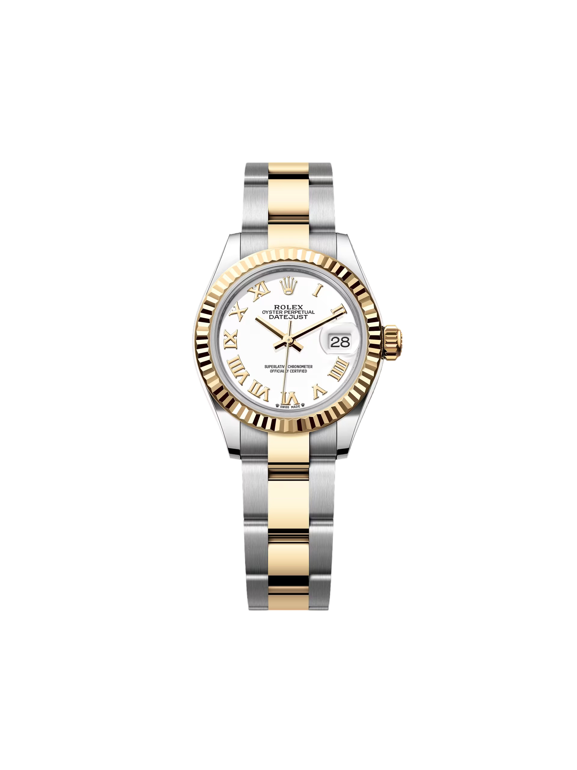 【Super Clone】RLX Lady-Datejust 28mm 279173 White Roman Dial Oyster Bracele