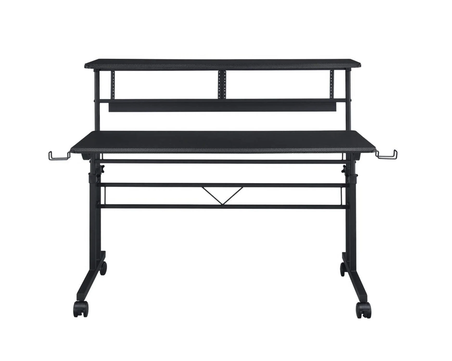 BE100 Series Sit-Stand Music Recording Studio Desk Workstation w/2x3U Rack(Violet) - Image 4