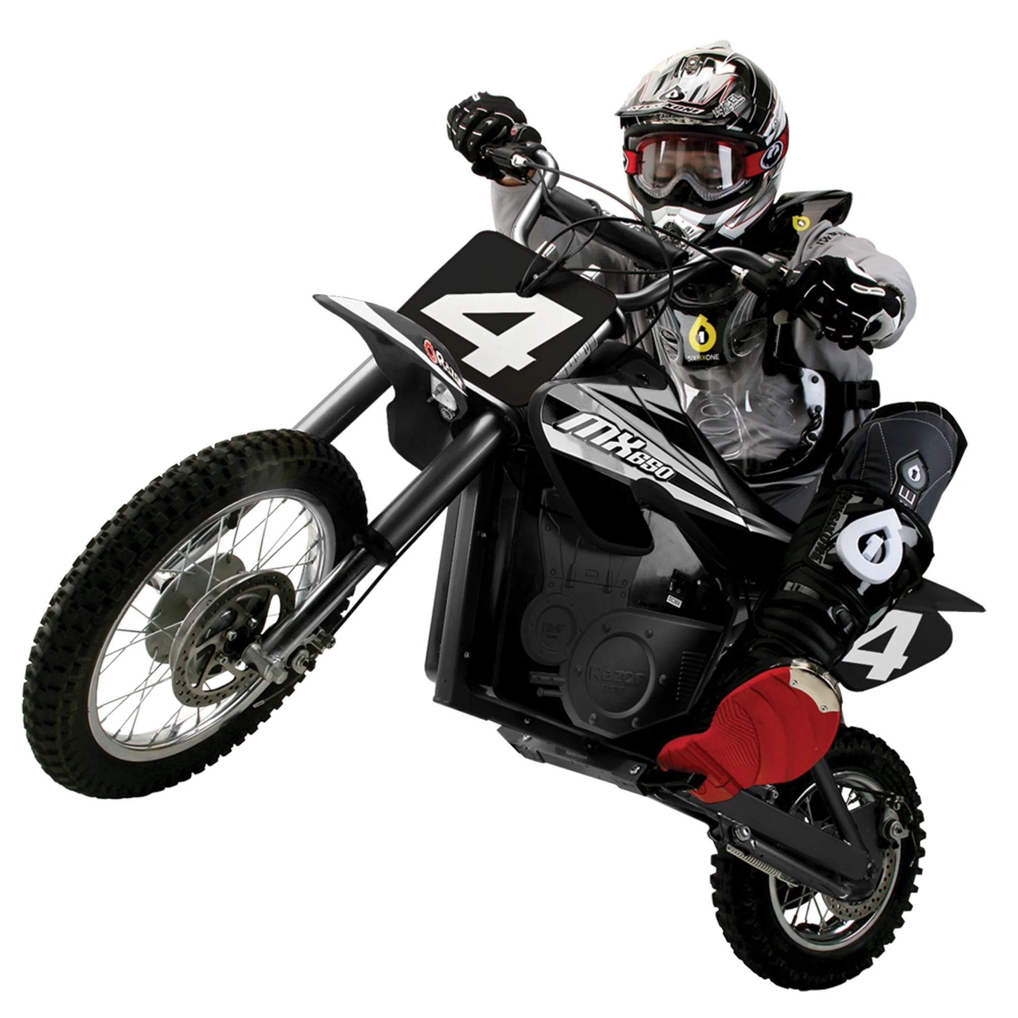 MX650 Dirt Rocket High-Torque Electric Motocross Dirt Bike, Black (2 Pack) - Image 3