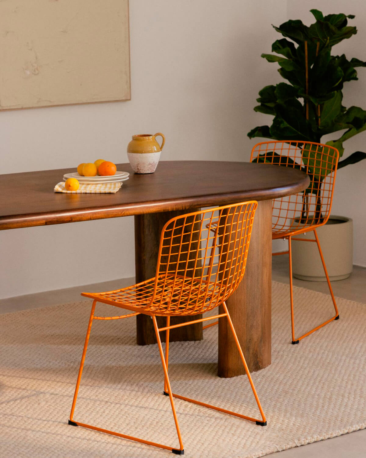 Aras Fresh - Pack 4 Sillas de Comedor con Respaldo Alto de Metal Aras Fresh