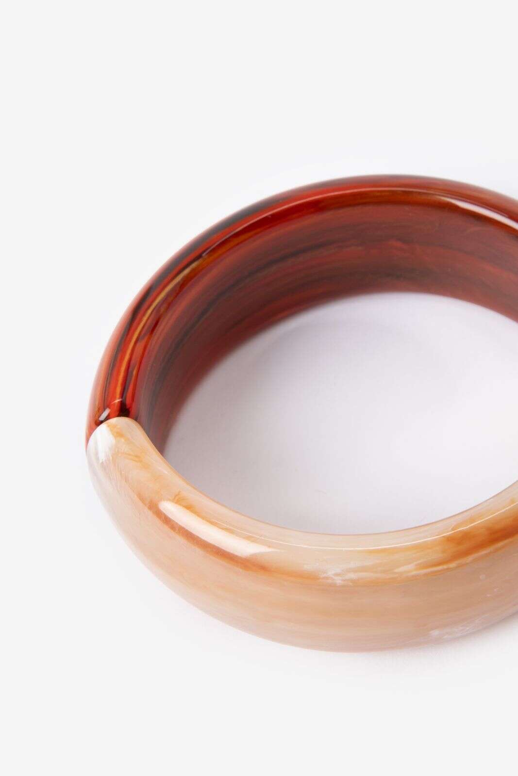 Bruine resin bangle armband