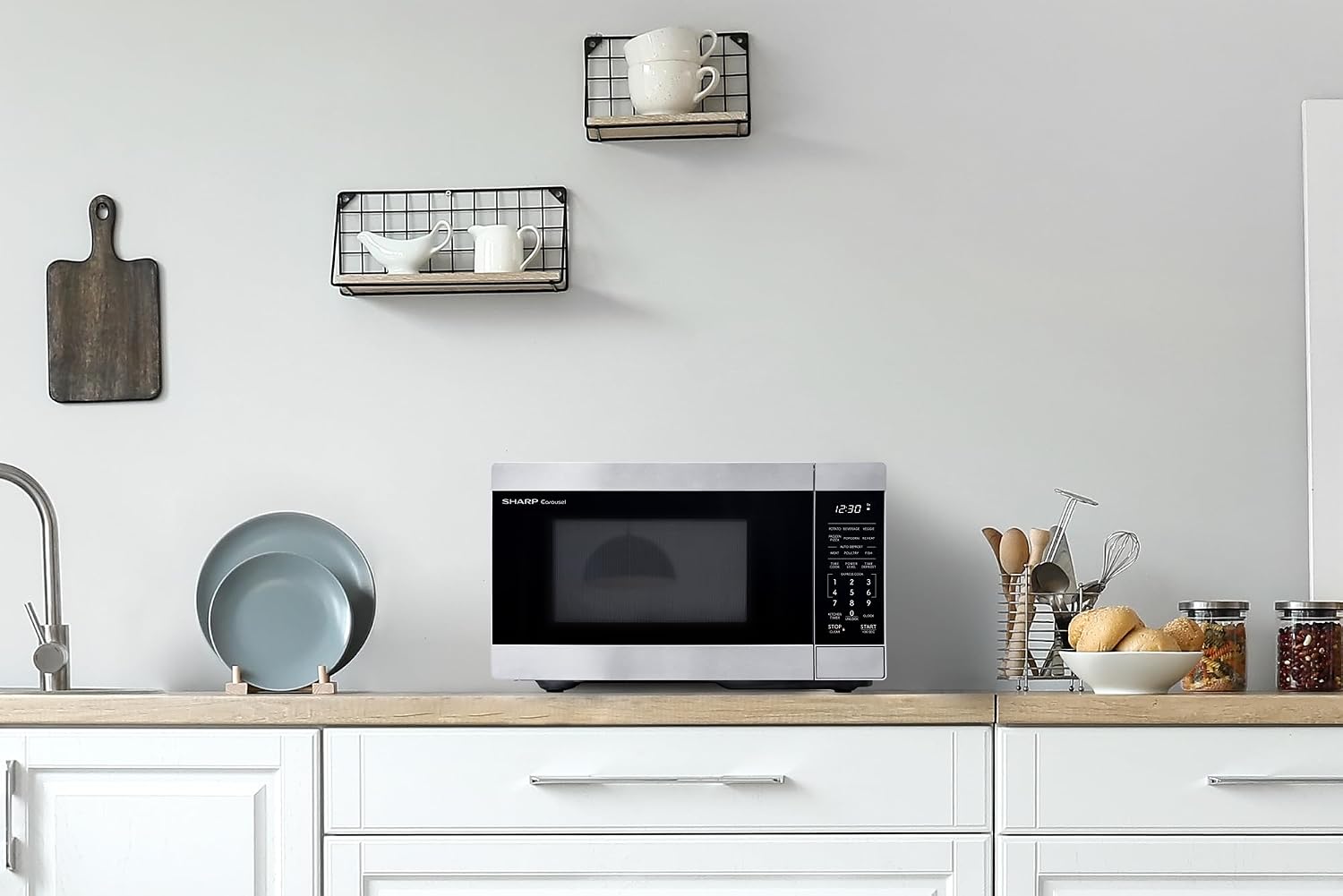Sharp SMC0962KS 0.9 cu900W Stainless Steel Countertop Microwave Oven
