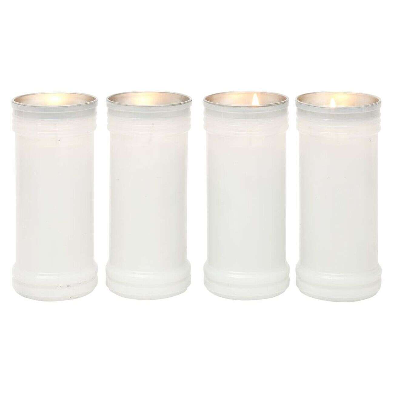 Bougie funéraire blanc H14cm x4