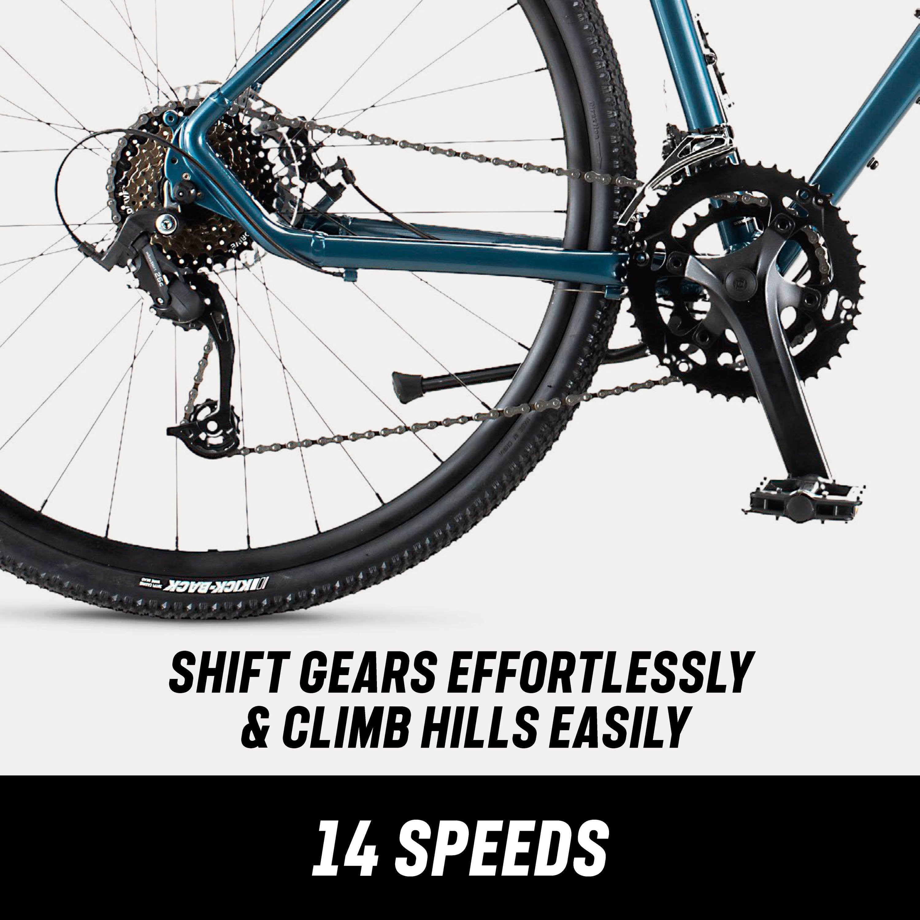 Grit Adventure Road Bike. 14 speeds. 700c wheels. blue