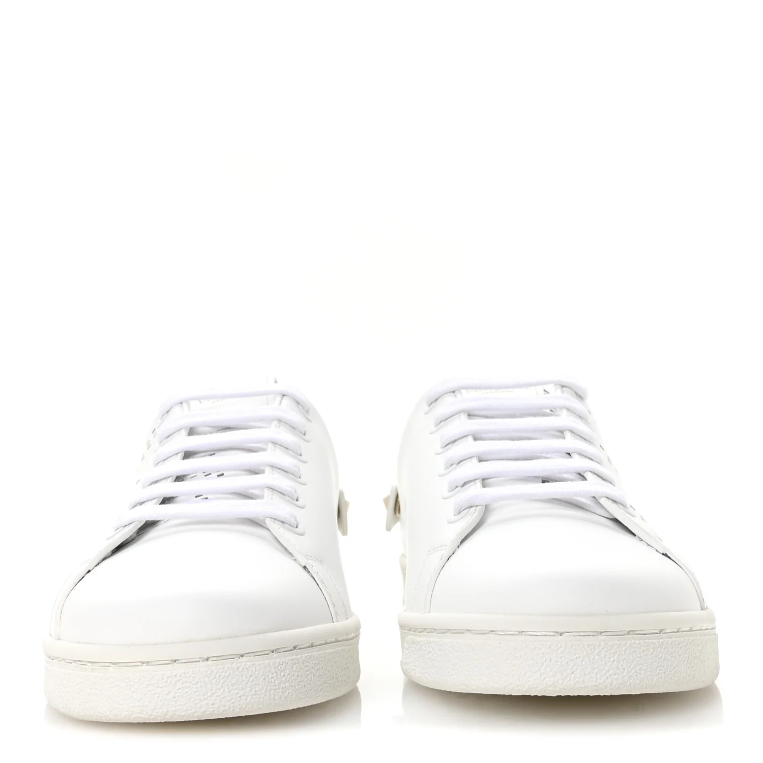 Calfskin Womens Backnet Sneakers 39.5 White