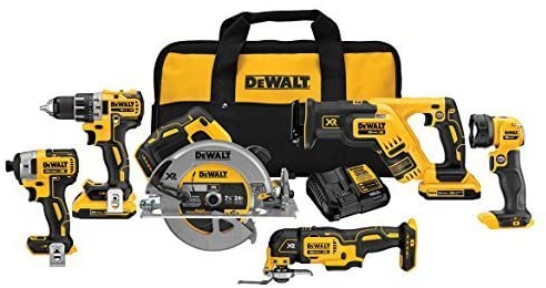KIT COMBINÉ SANS BALAIS DEWALT 20V MAX XR, 6 OUTILS COMPACTS (DCK684D2)