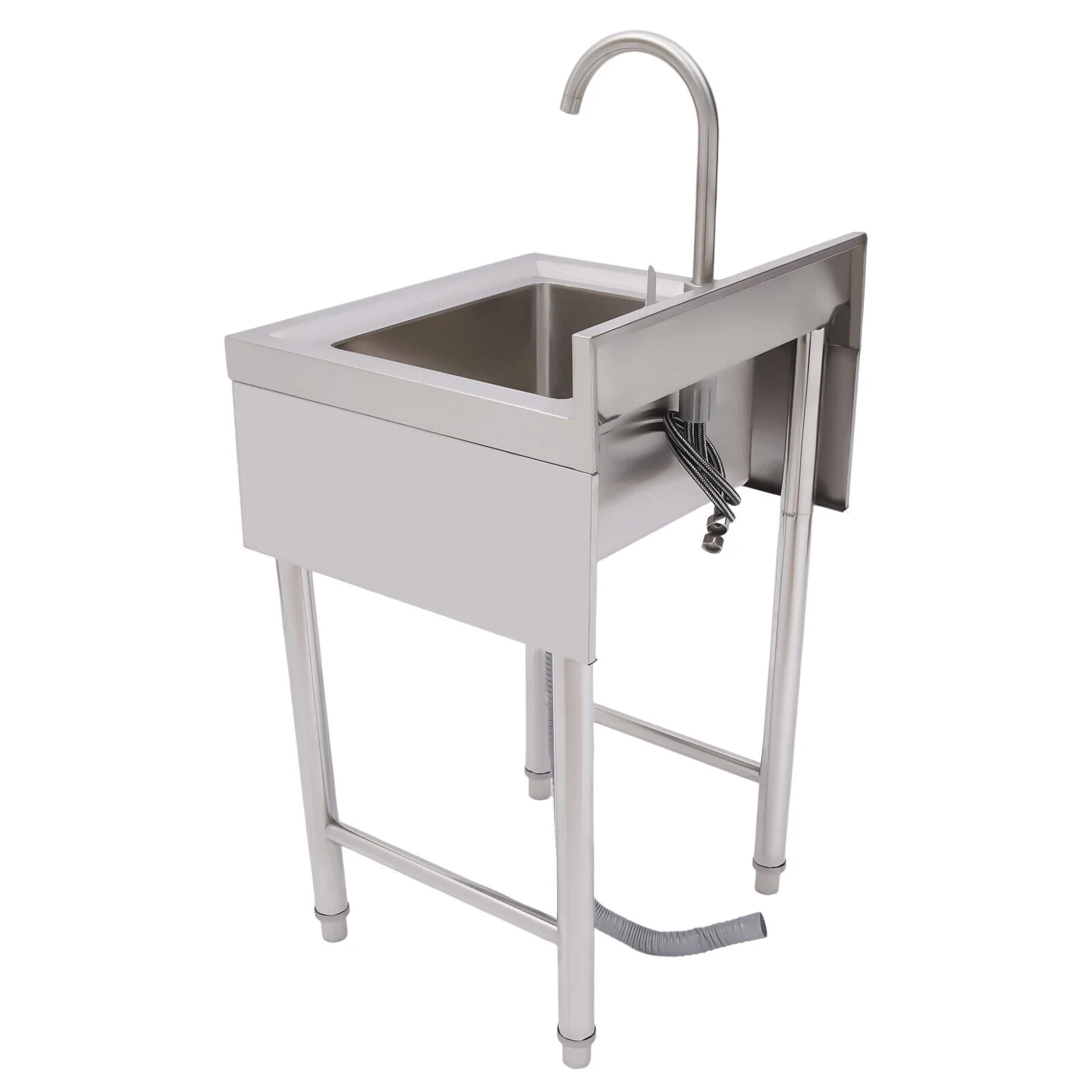 Commercial Utility Sink Stainless 1 Compartment Kitchen Sink 21.6*33.4*19.6