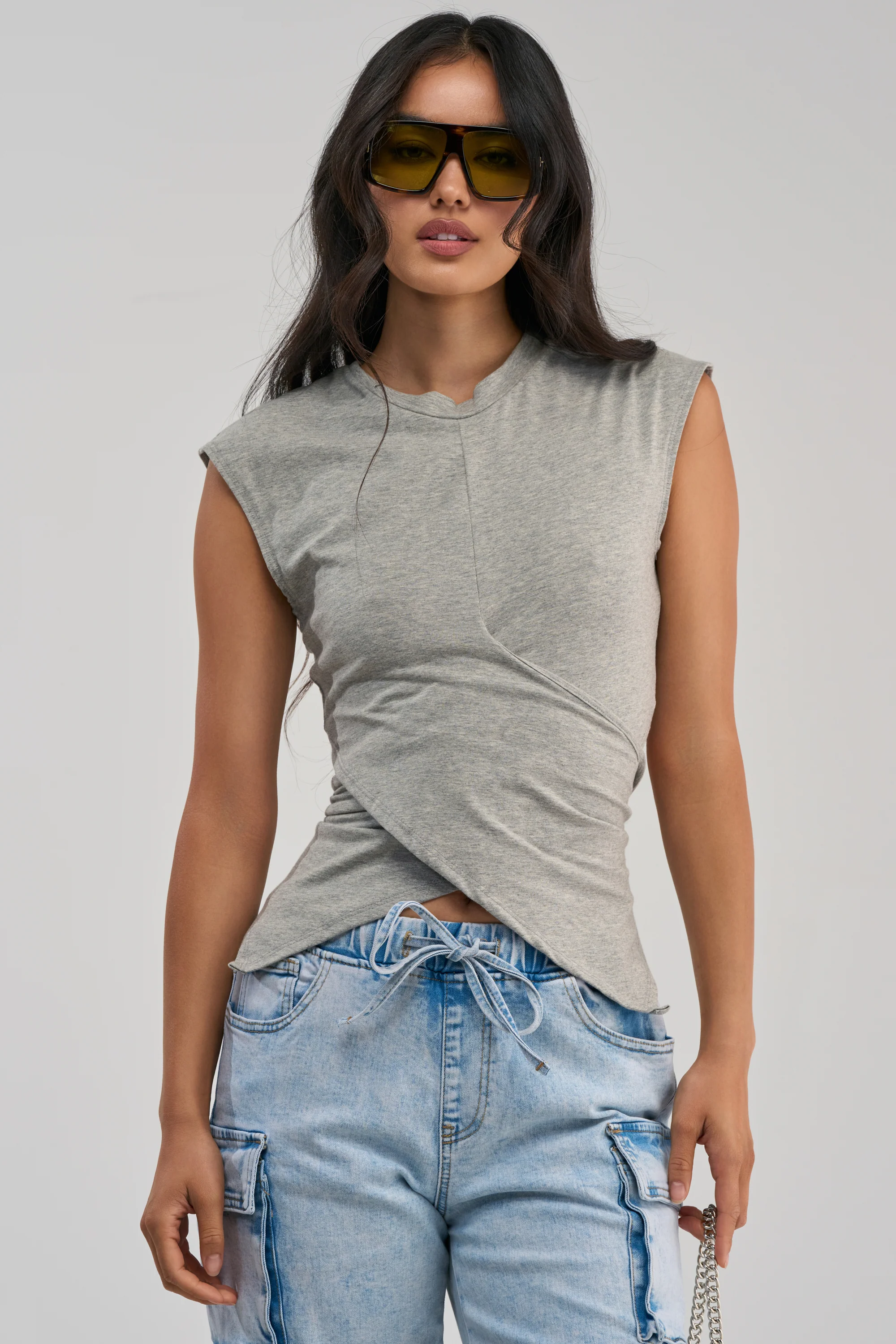 JUSTINE WRAP TEE - Akira Store