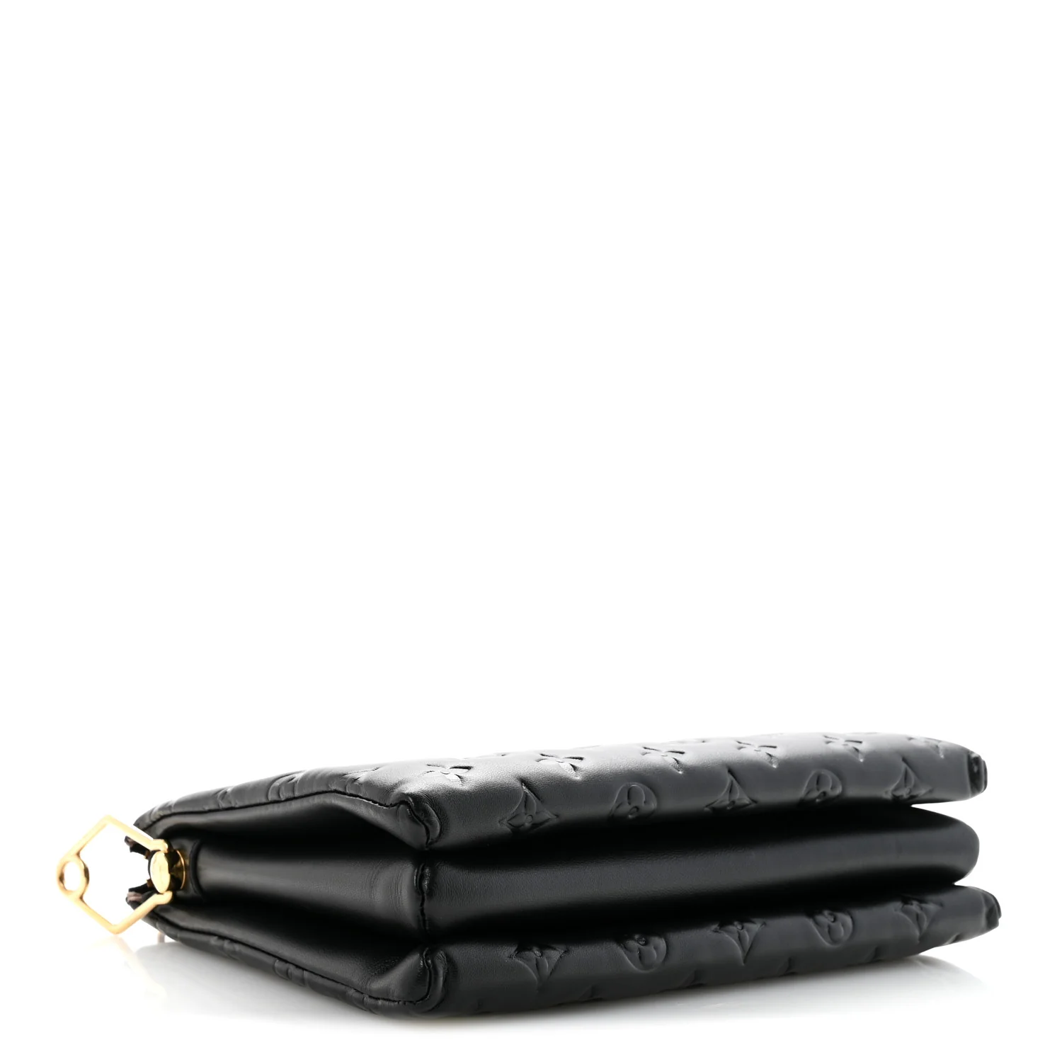 Lambskin Embossed Monogram Coussin PM Black