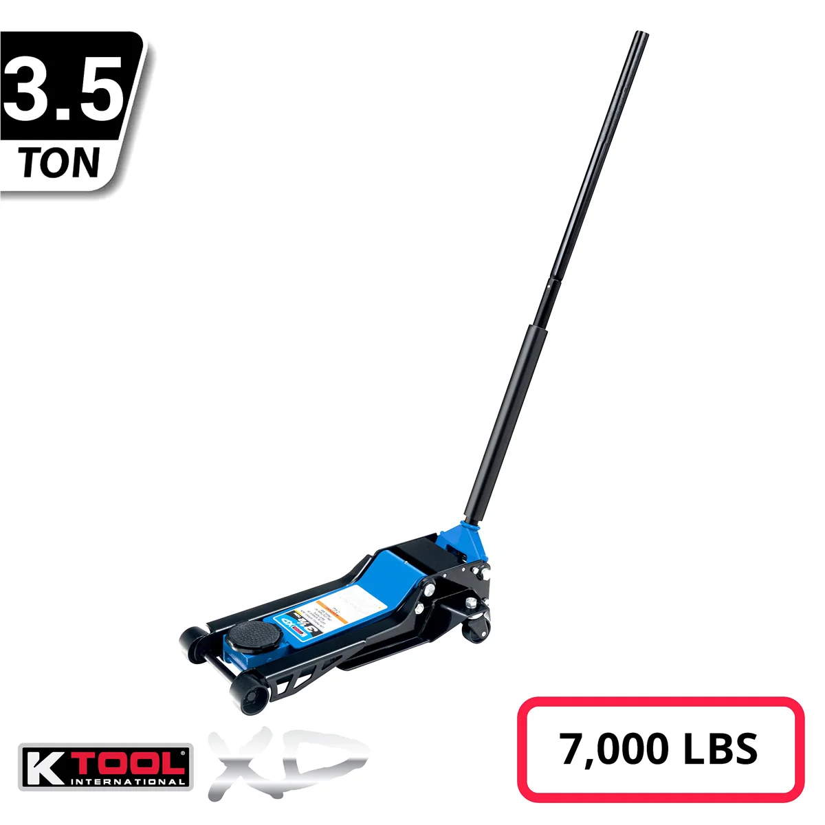 INT022 3.5 Ton Low Profile Service Jack; Dual Pump Piston - Image 8