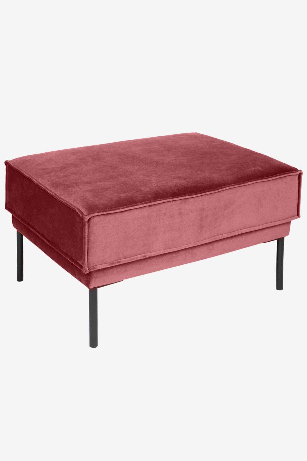 The Duchess velvet hocker Juke pink