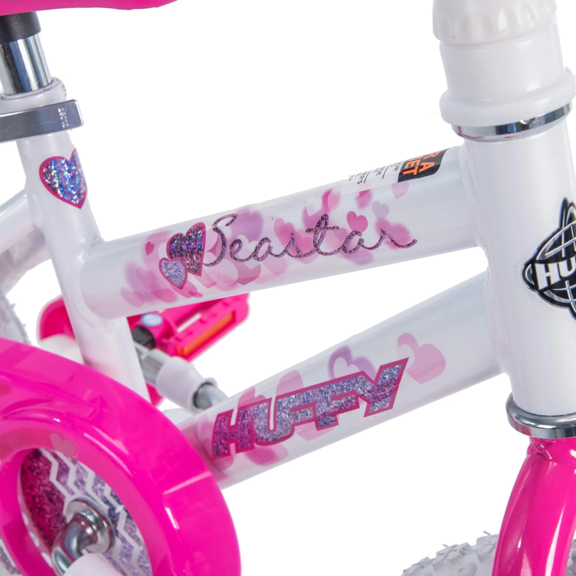 12 in. Sea Star Kids Bike for Girl ages 3 5 years, White - Image 8