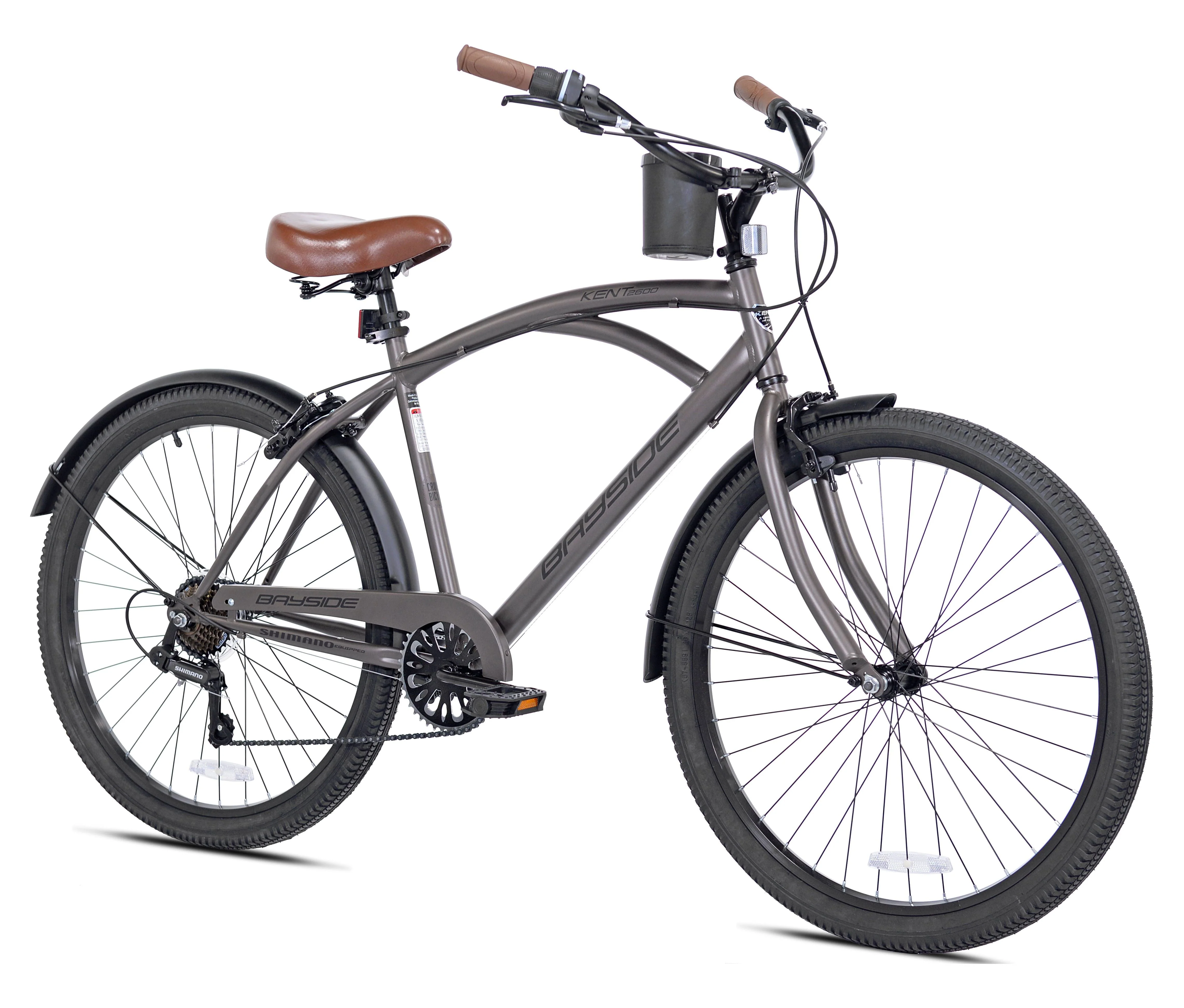 26 In Bayside Men's Cruiser Bike, Satin Cocoa Image 9