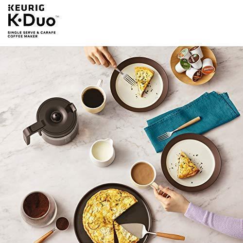 Cafetière Keurig K-Duo, cafetière à filtre pour une tasse ou une carafe de 12 tasses, compatible avec les dosettes K-Cup et le café moulu, noire