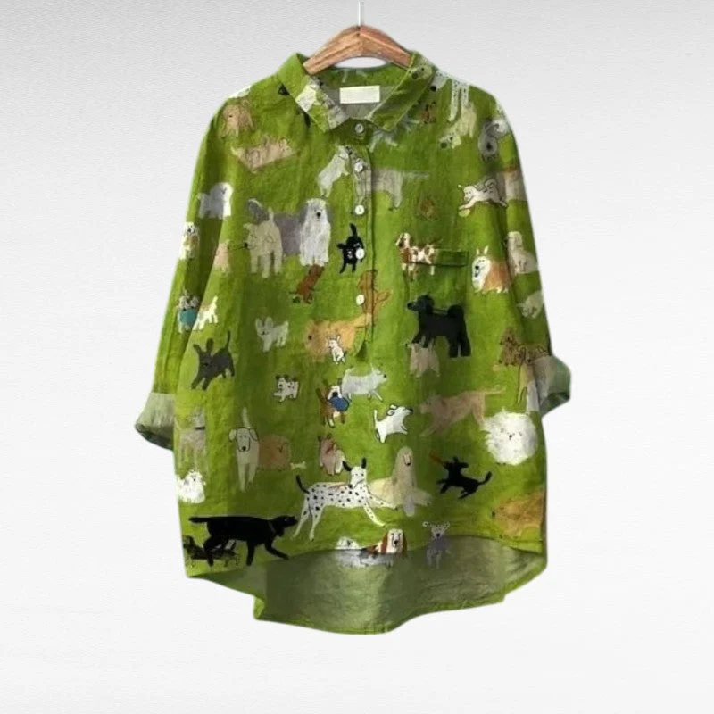 Cécile | Blouse d'été Linne Élégante