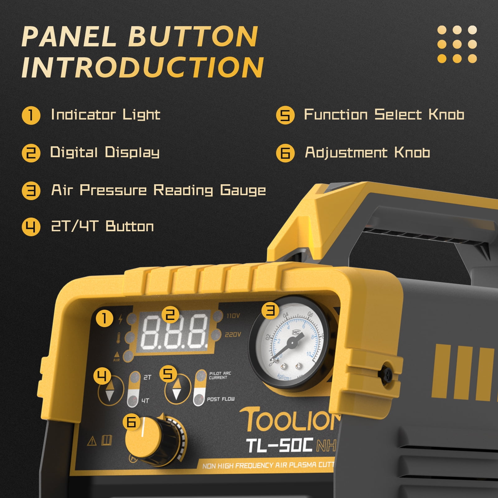 50A Non High Frequency Plasma Cutter Non Touch Pilot ARC 110/220V Dual Voltage Cutting Machine Image 8