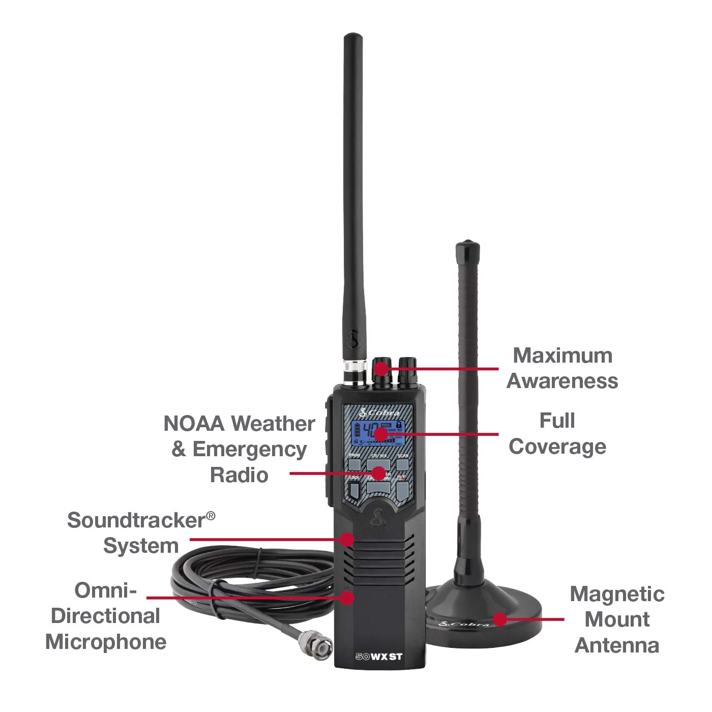 Cobra HHRT50 Road Trip CB 2-Way Handheld Emergency Radio