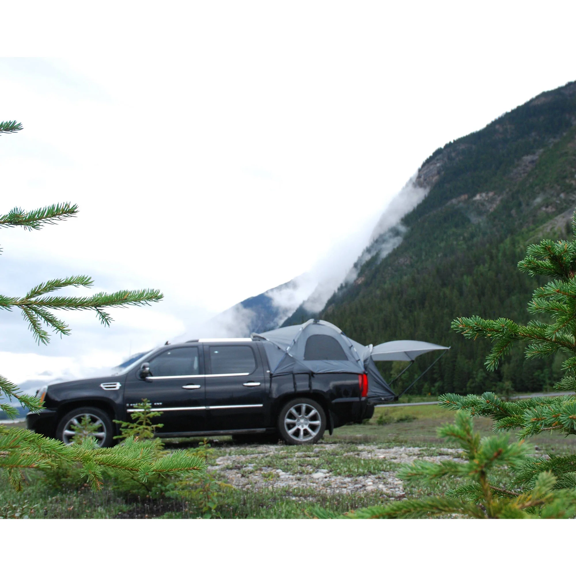 Sportz Avalanche Pickup Truck Bed 2 Person Camping Tent with Awning, Gray Fits select: 2002 2013 CHEVROLET AVALANCHE, 2002 2013 CADILLAC ESCALADE Image 8