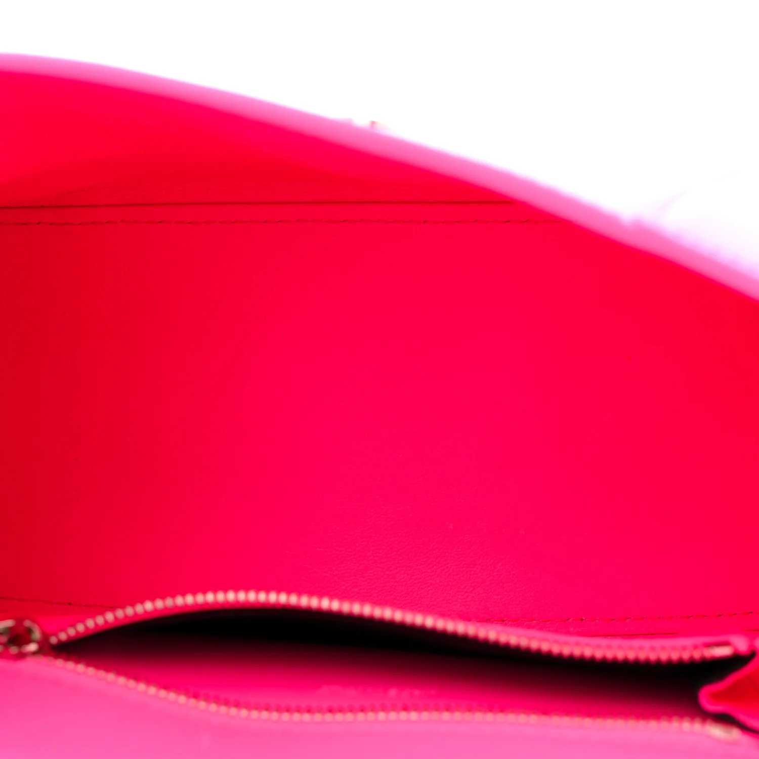 Shiny Box Calfskin Small Hourglass Top Handle Bag Acid Fuchsia