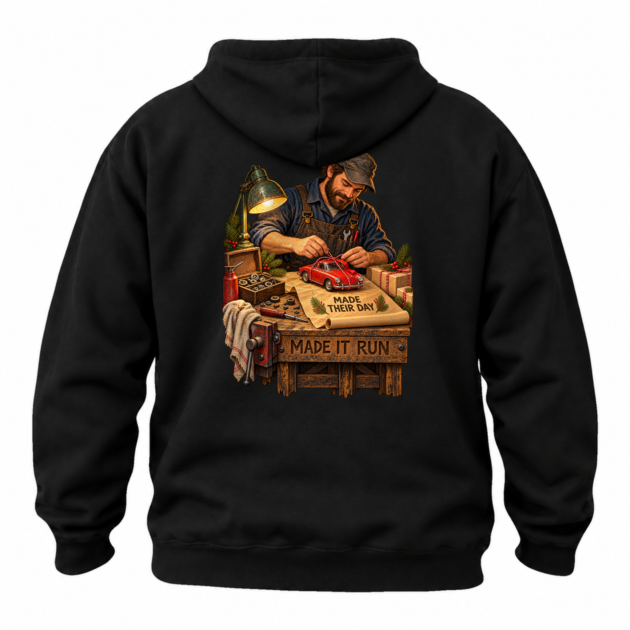 Made It Run Made Their Day Mechanic Hoodie