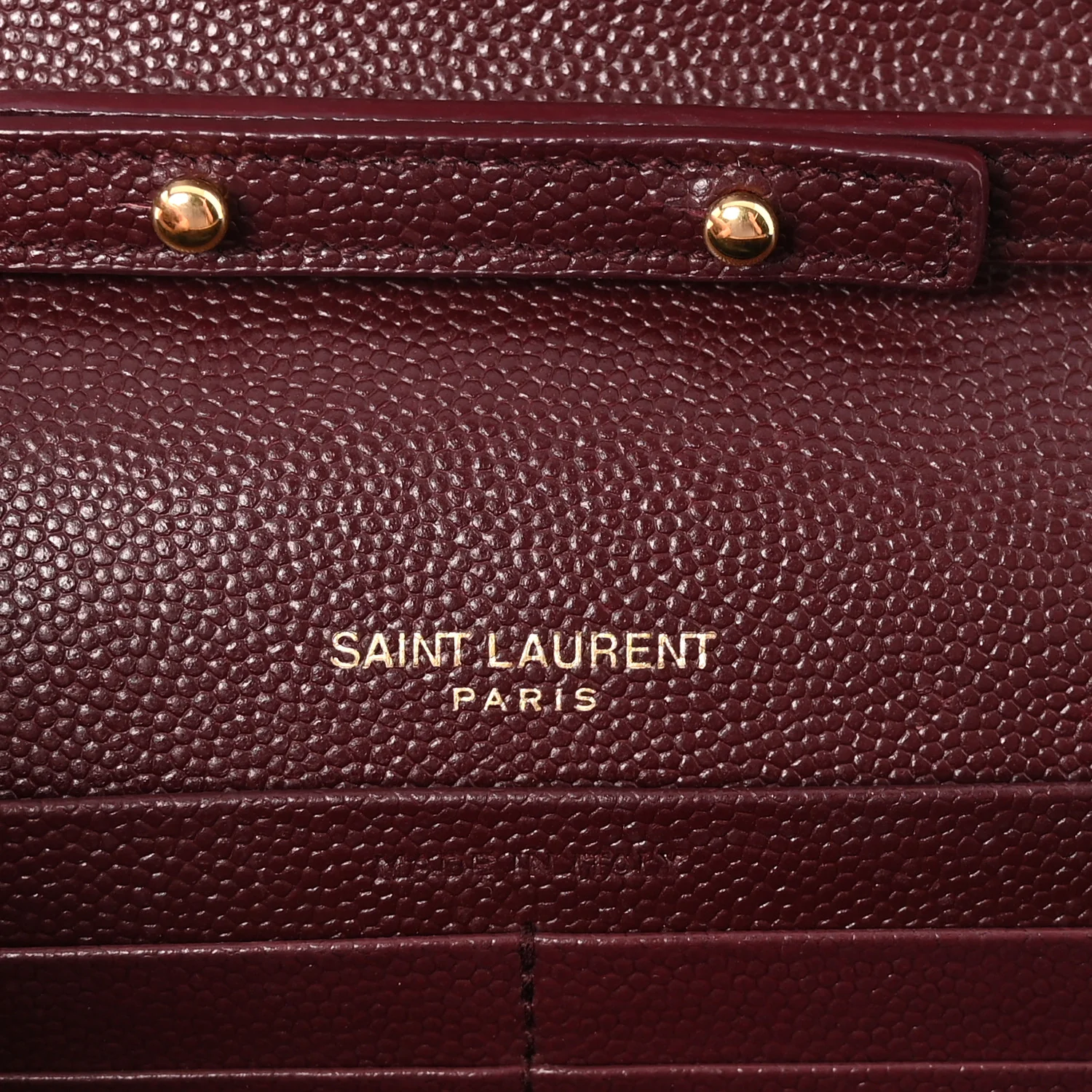 Grain De Poudre Matelasse Chevron Monogram Chain Wallet Rouge Legion