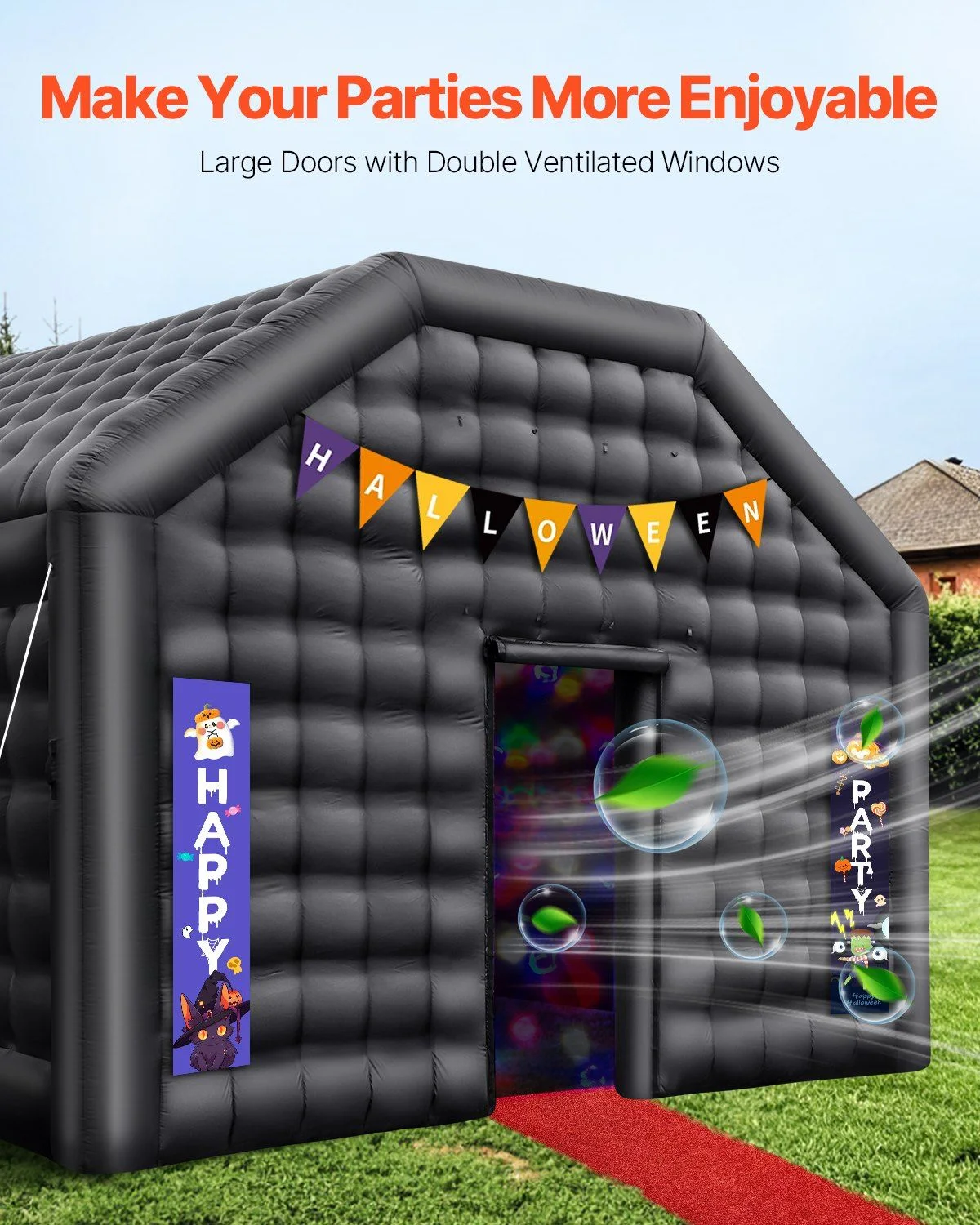 Giant Blow Up Party Tent 19.7FT Inflatable Nightclub with LED Lights, Waterproof Durable for Outdoor Use - Image 4