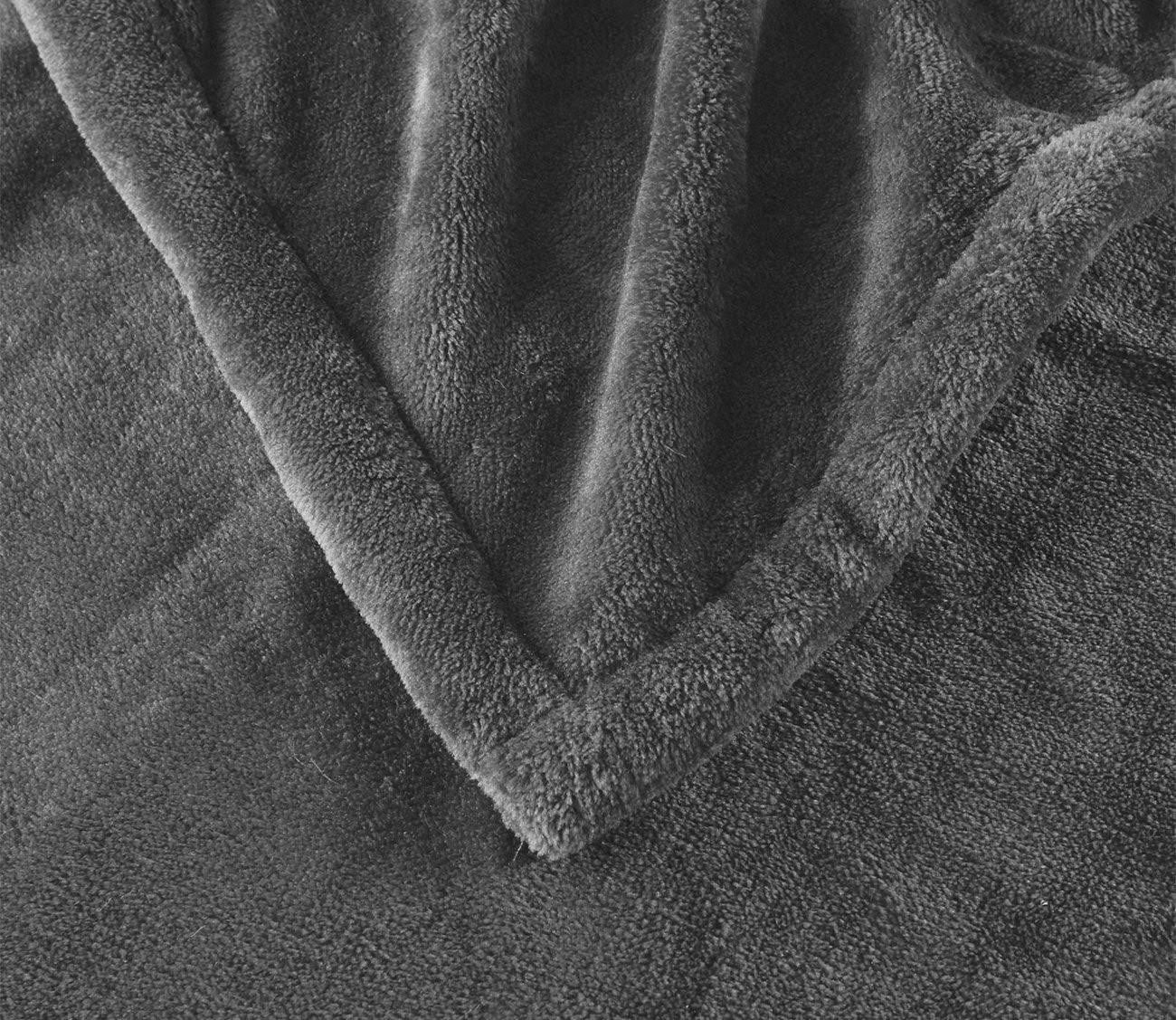 Beautyrest Heated Plush Throw - Grey