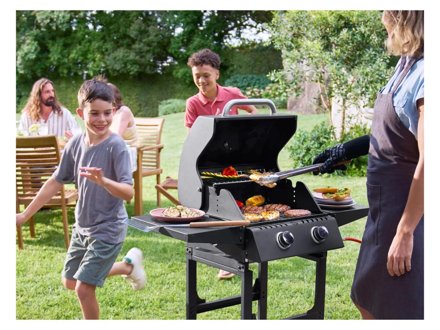 GRILLMEISTER Barbecue  gaz Memphis, 2 brleurs