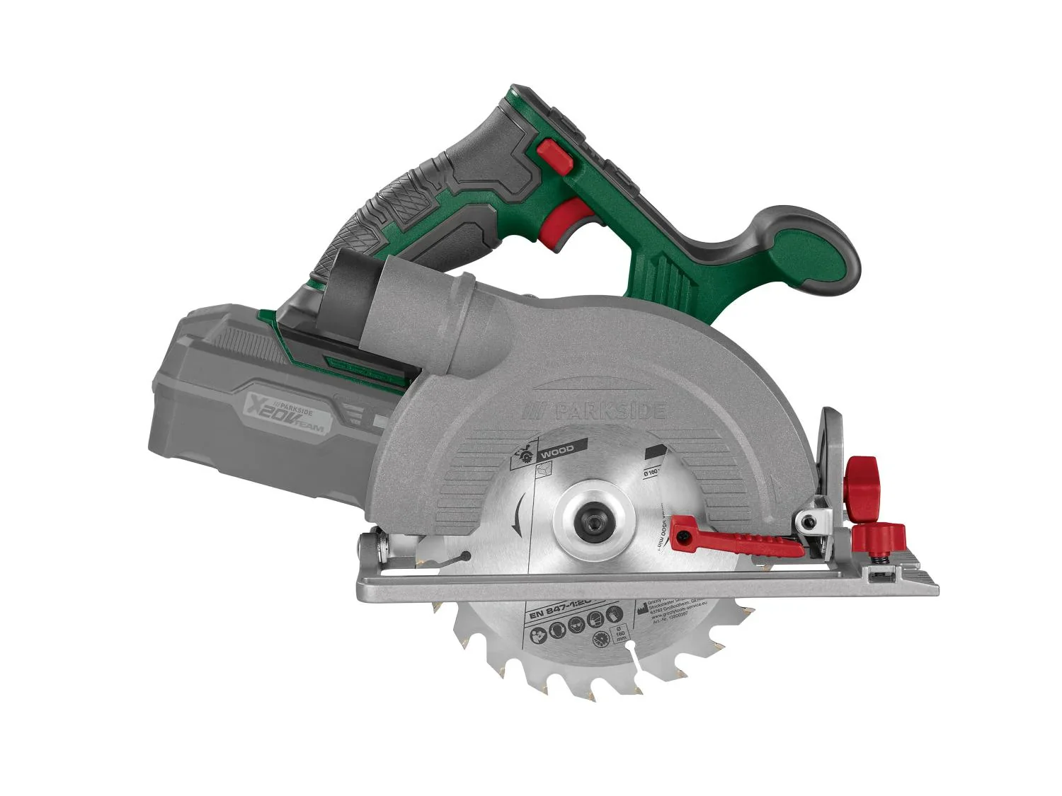 PARKSIDE Scie circulaire sans fil PHKSA 20-Li C4, 20 V