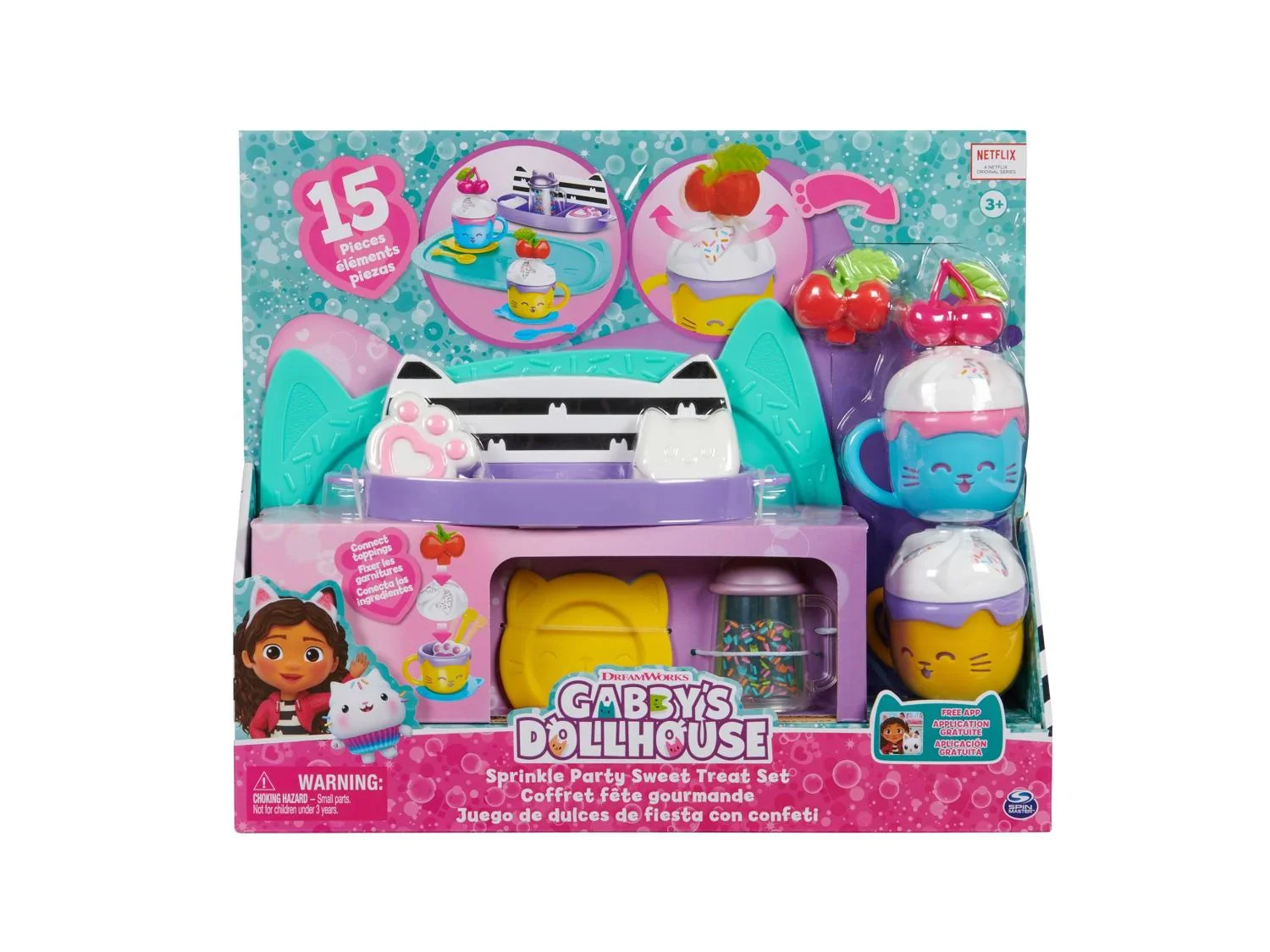 Gabbys Dollhouse Set de jeu Sprinkle Party