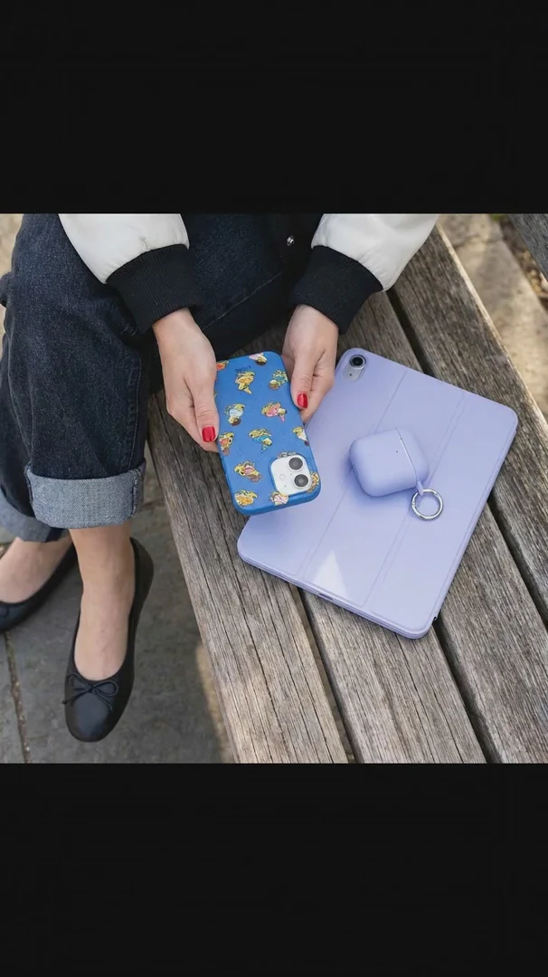 Electric Blue Fancy Frogs iPhone 16 Case