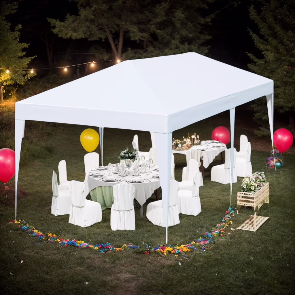 GVN Backyard Garden Canopy, Camping Canopy Screen Tent,10 x 20 FT Pop up Canopy Tent with Carry Bag for Party BBQ-White