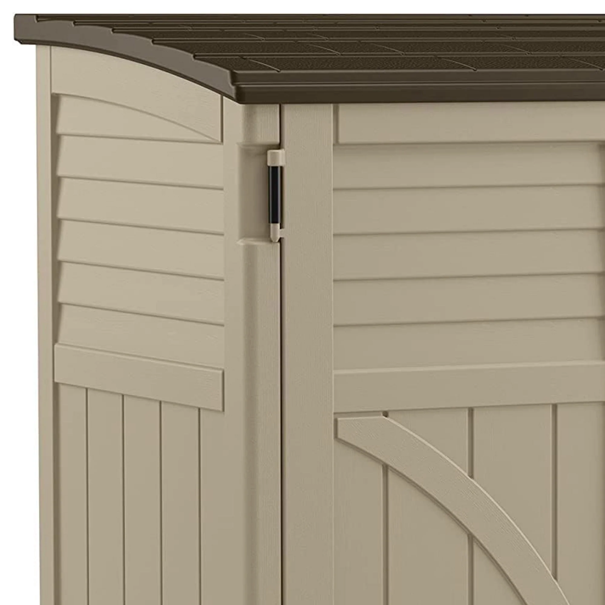 Suncast 34 Cubic ft Horizontal Compact Outdoor Storage Shed, Sand(Brown) Image 2