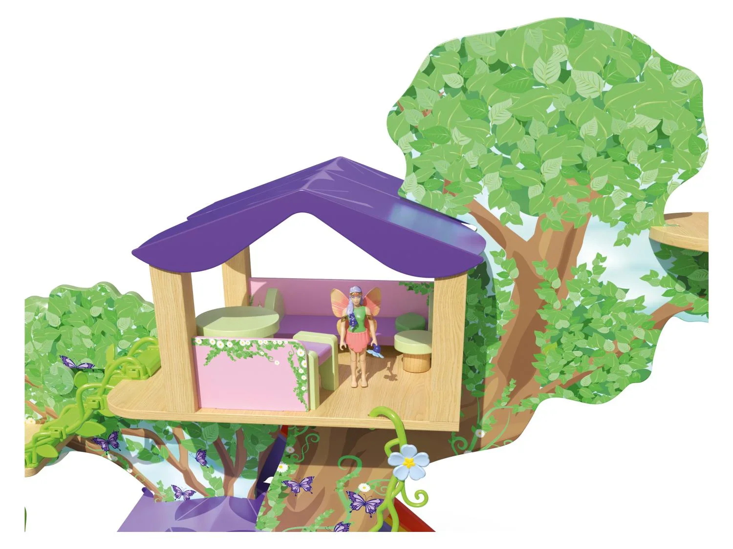 Playtive Ferme, enclos de zoo ou arbres  fes