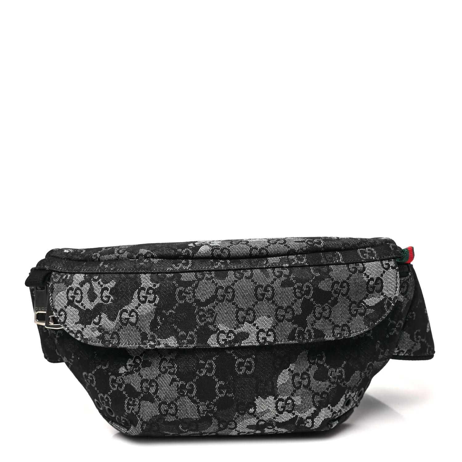 Denim Monogram Web Belt Bag Blue Multicolor