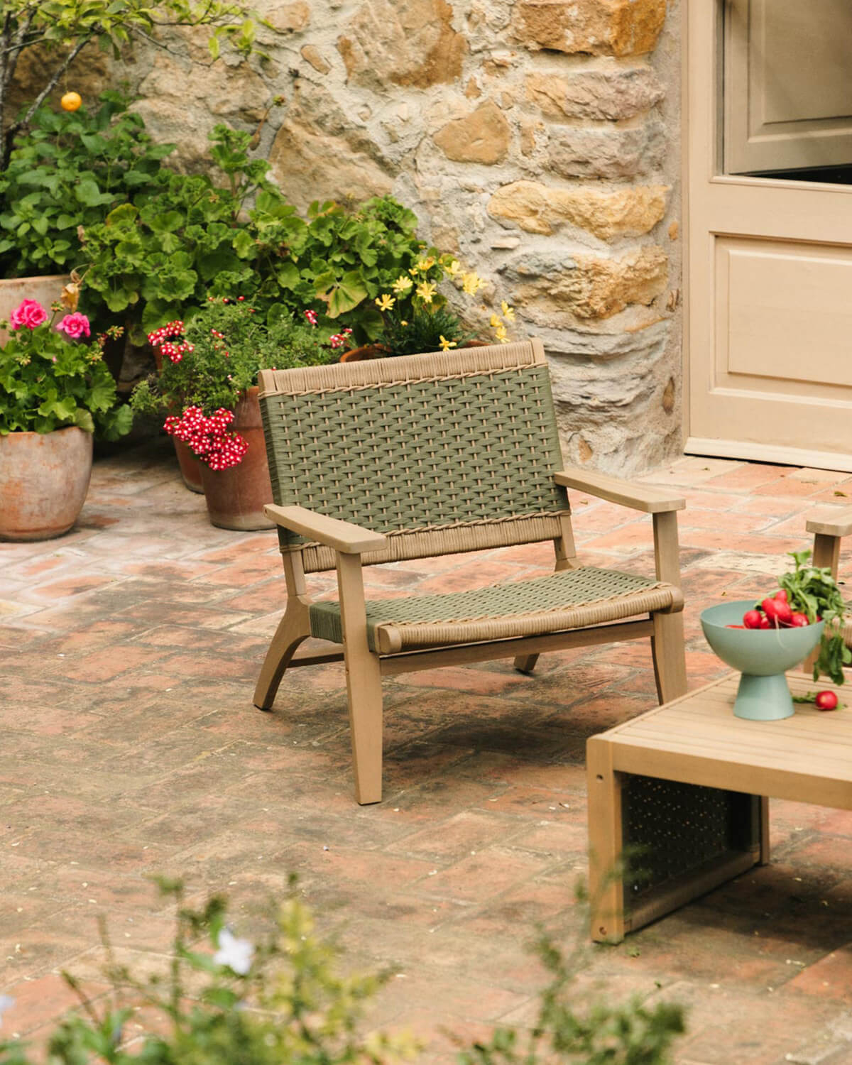 Mirle - Pack 2 Sillones de Jardín de Madera de Acacia y Cuerda Mirle