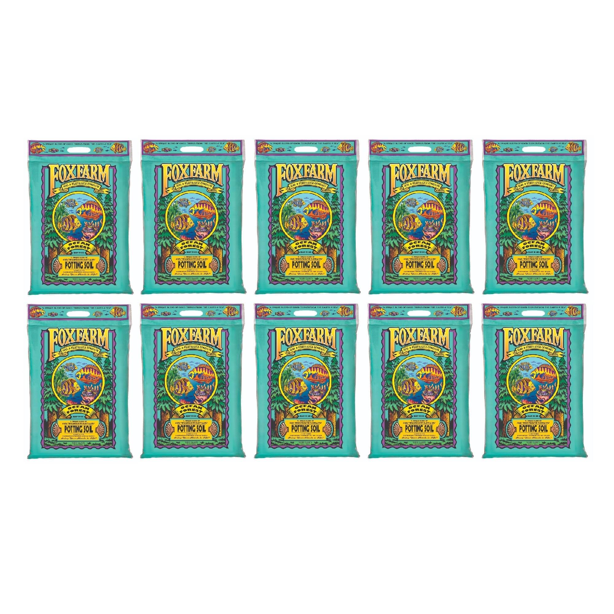 FoxFarm Ocean Forest Organic Garden Potting Soil Mix, 12 Quart Bag (10 Pack)