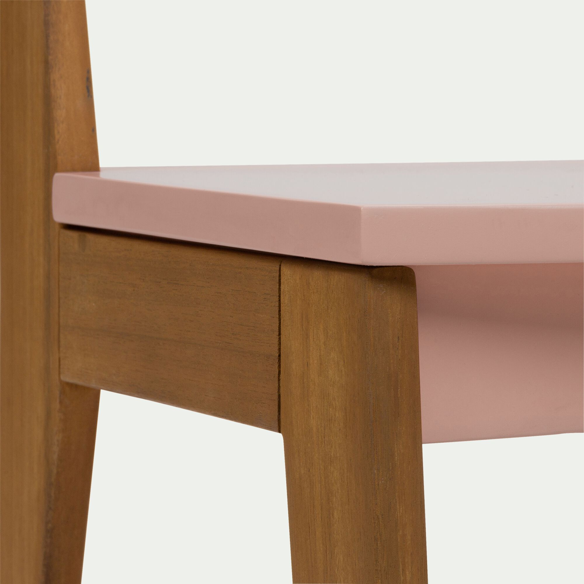 RAPHAEL - Chaise enfant en acacia - rose