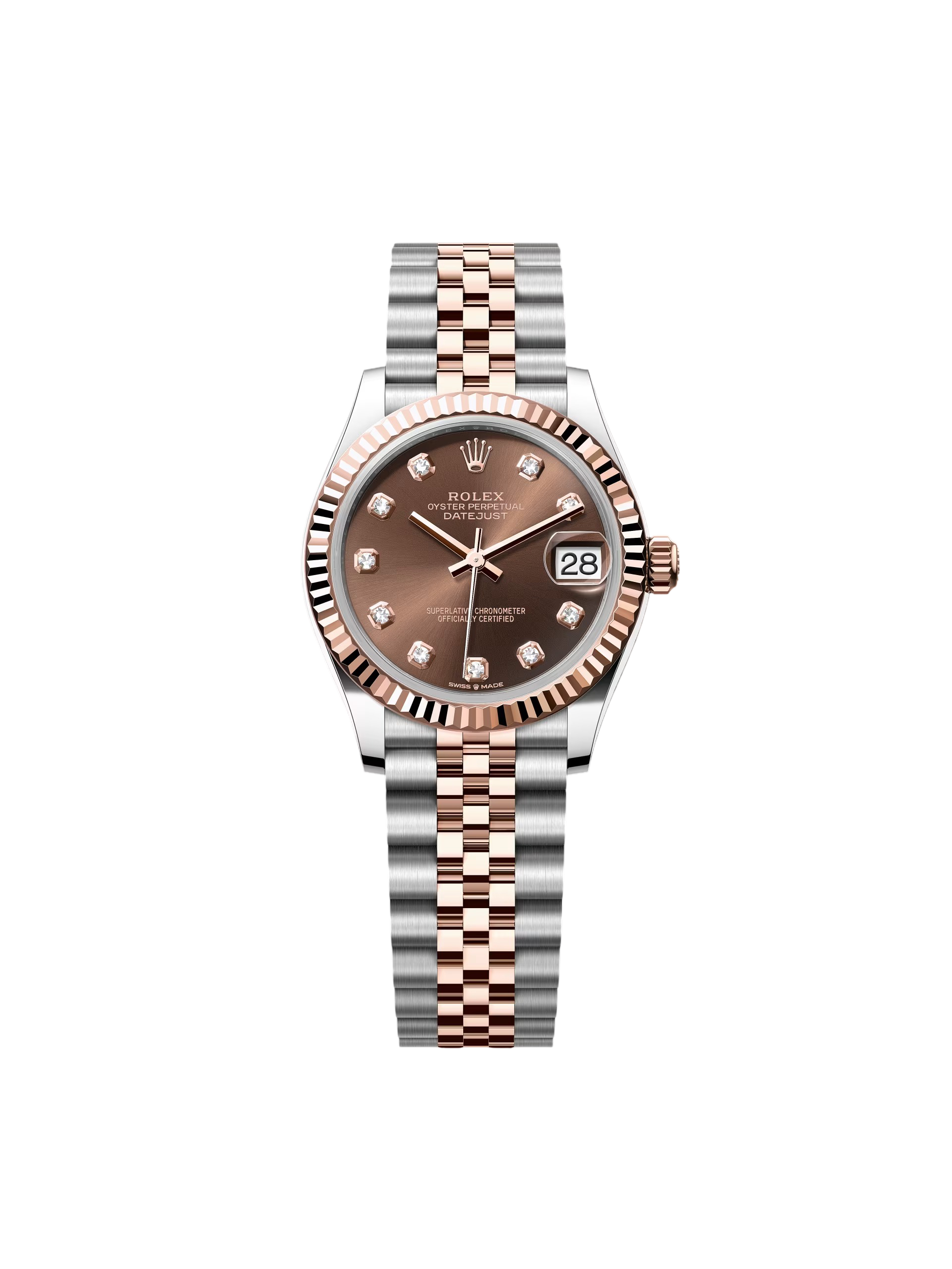 【Super Clone】RLX Datejust m278271-0027/0028 Chocolate 31mm Dial Oyster Bracelet Watch