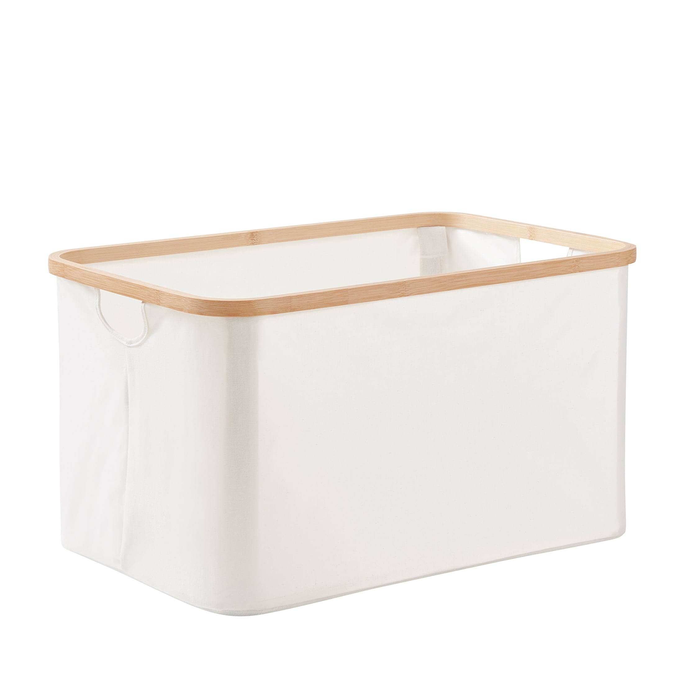 Better Homes & Gardens Ivory Collapsible Canvas Laundry Basket, 21