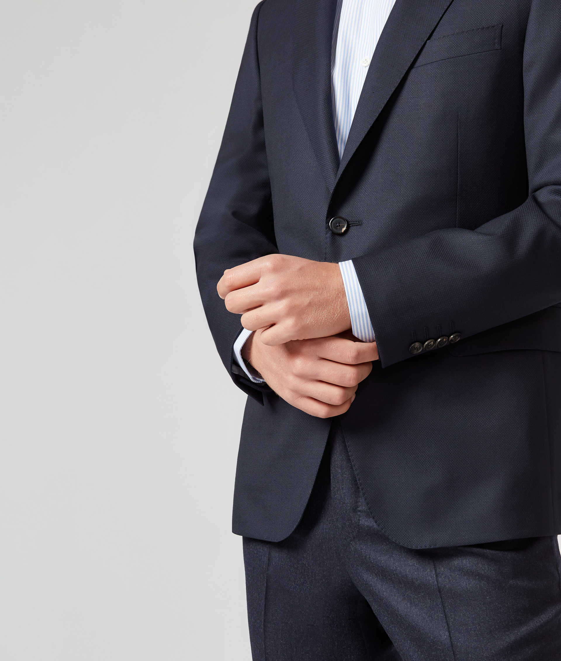 VICENZA JACKET IN PURE WOOL REGULAR FIT NAVY BLUE