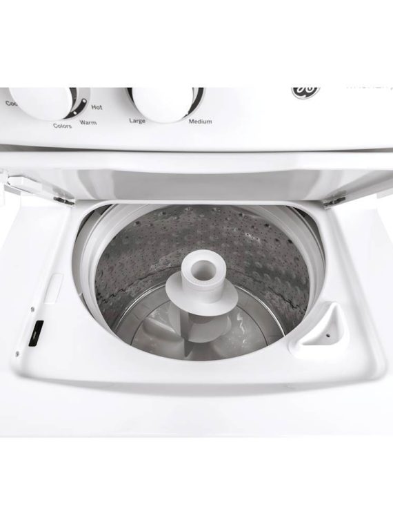 Centre de buanderie 2025 avec laveuse à chargement par le haut de 3,8 pi³ et sécheuse électrique de 5,9 pi³ – Blanc