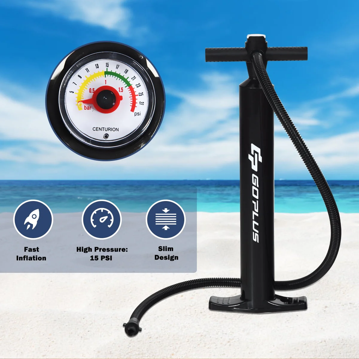 10' Inflatable Stand Up Paddle Board 6.5” Thick SUP with Premium Accessorie - Image 9