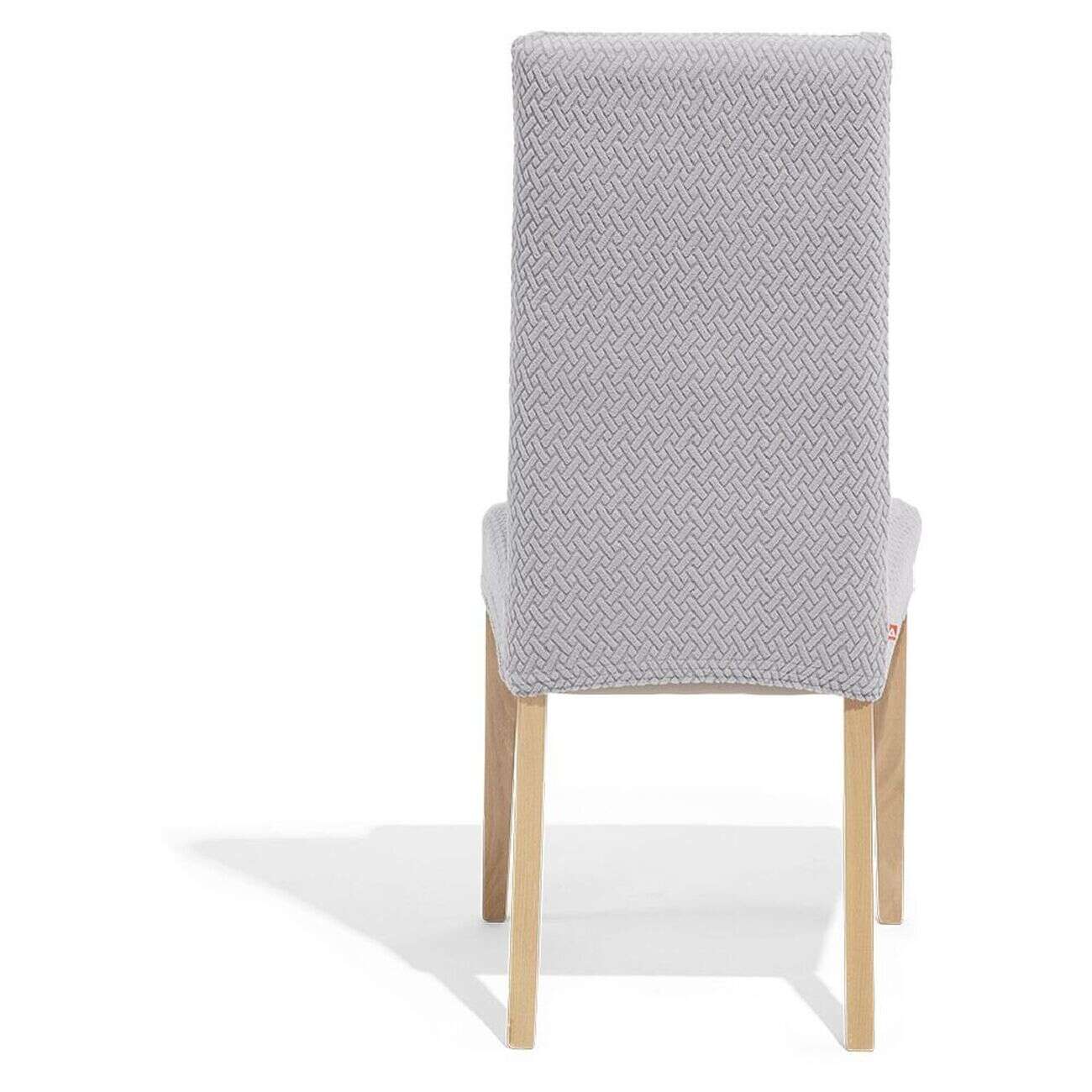 Lot de 2 housses de chaise polyester gris 45xH45x40cm